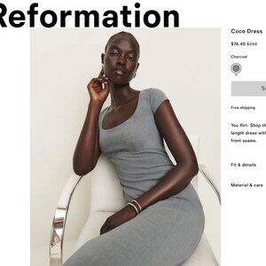 Reformation Coco Dress Brown - Size 4